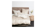 Satin-Bettwäsche 155 x 220 cm Beige 