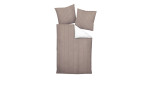 Seersucker Wendebettwäsche Tango in der Größe 155 x 220 cm und in der Farbausführung beige, braun, weiß