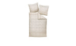 Biber Bettwäsche 155 x 220 cm Beige Rauchperle
