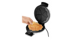 Waffekeisen in silber. Geöffnete Ansicht.