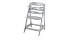 Treppenhochstuhl Sit up Flex in Taupe aus Holz.