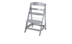 Treppenhochstuhl Sit up Flex in Taupe aus Holz.