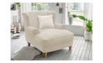 Loveseat-Sessel Bordeaux in der Farbe beige, in einem Raum stehend