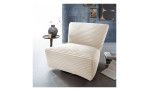 Dreh-Wipp-Sessel Calvi in der Farbe creme, in einem Raum stehend
