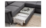 Funktions-Ecksofa Pierre in Anthrazit, Ansicht des offenen Staukastens