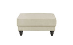Hocker in Pearl, Füße Schwarz