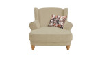 Loveseat in Sand inklusive Zierkissen mit floralem Muster