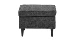 Hocker in Anthrazit, Füße schwarz
