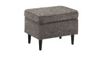 Hocker in Mixed Grey, Füße Schwarz