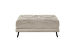 Hocker Husum in Stone, Cord Optik,schwarze Füße