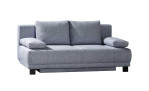 Schlafsofa Jade, in der Farbausführung grau, Schrägansicht