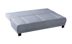 Schlafsofa Jade, in der Farbausführung grau, als Schlaffunktion