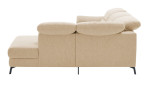 Komfort - Wohnlandschaft mit Hocker, in der Farbausführung nature, Seitenansicht, links