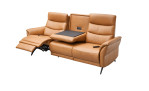 Sofa mit Tisch, mit dem ausgeklappten Tisch und einer Funktion