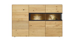 Basis - Highboard Kulma, in der Farbausführung astige Edelkastanie, Frontansicht