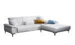 Komfort- Ecksofa Florenz Comfort, in der Farbausführung Silber