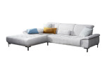 Komfort- Ecksofa Florenz Comfort, in der Farbausführung Silber