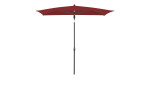 doppler Sonnenschirm Active Green Edition Ausführung Bordeaux und Gestell in Anthrazit, offen