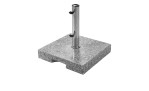 Granitsockel 25 kg aus grauem Granit und Edelstahl