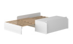 Sofabett White mit integrierter Aufbewahrungsbox ohne Matratze.