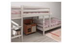 Teilausschnitt des Kombibetts in grau im Kinderzimmer.