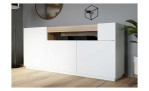 Sideboard Lüttich, in der Farbkombi Secret grey / Valesica oak, in einem Raum stehend