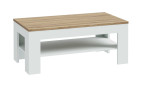 Couchtisch Lüttich, in der Farbkombi. Secret grey / Valecia oak, Schrägansicht