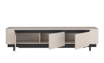 Lowboard Venedig in Sand, 3-türig, offene Ansicht