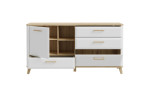 Sideboard Waldeck geöffnet, 1 Tür, 3 Schubkästen, 1 Klappe