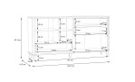 Sideboard Waldeck Skizze bemaßt