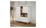 Milieubild Highboard Waldeck in Weiß mit Holzabsetzung