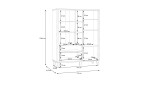 Highboard Waldeck Skizze bemaßt
