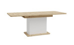 Esstisch Waldeck, Säulenfuß in Weiß, Tischplatte in Artisan Oak , ca. 200cm