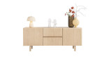 Sideboard Azulo aus Eiche-Furnier mit 2 Türen und 2 Schubladen, Draufsicht