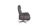 Basis-Relaxsessel in der Farbausführung Onyx, in Leder, Seitenansicht