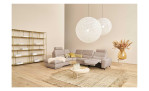 Komfort-Ecksofa 9808, in der Farbausführung beige mit der Relaxfunktion in rechten Element