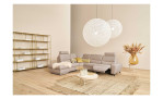 Basis-Ecksofa 9808, in der Farbausführung beige mit der Relaxfunktion in rechten Element