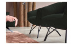 Detailfoto von der Sitzfläche und dem Fußteil, Schrägansicht