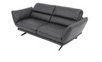 Komfort-Sofa Honduras in einem Echtlederberzug in Charcoal