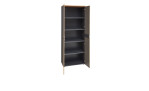 Aktenschrank Melanie in Artisan Eiche und Graphit. Geöffnete Ansicht.