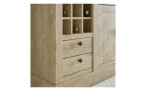 Regal Cabrera in Gold Harbour Oak mit Rückwand in schwarz, Detailansicht Schubkästen