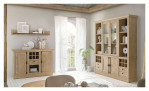 Sideboard Cabrera in Gold Harbour Oak mit schwarzer Rückwand, Ansicht im Milieu