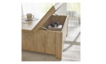 Couchtisch Cabrera in Gold Harbour Oak mit Fächern und klappbarer Platte