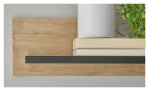 Wandpaneel Cabrera in Gold Harbour Oak mit Ablageboden, Detailansicht Ecke