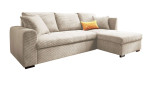 Wohnlandschaft Leon mit Ottomane rechts in cream
