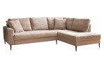 Wohnlandschaft Sunny in einem Braun-Beigen Cordstoff bezogen 