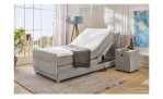 Boxspringbett Paros Bezug Chenille Grau, Liegefläche 100 x 200 cm, Milieuansicht Funktion