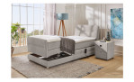 Boxspringbett Paros Bezug Chenille Grau, Liegefläche 100 x 200 cm, Milieuansicht Funktion