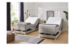 Boxspringbett Paros Bezug Chenille Grau, Liegefläche 100 x 200 cm, Milieuansicht Funktion