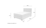 Boxspringbett Felina, Skizze mit Maßen